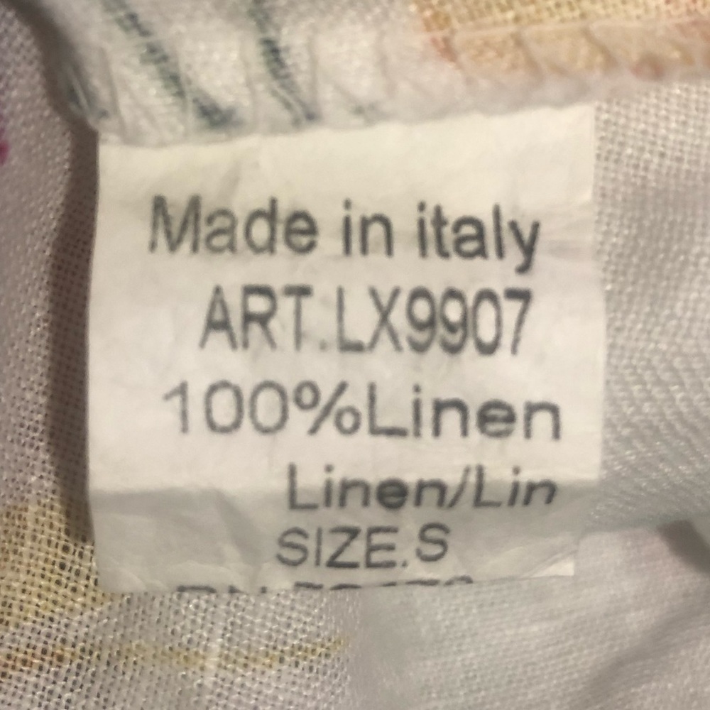 Lungo L'arno Floral Palm Linen Dress Womens nwt - Picture 10 of 11